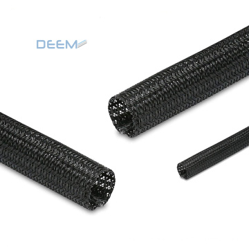 DEEM Flexible braided pet material black cable organizer sleeve